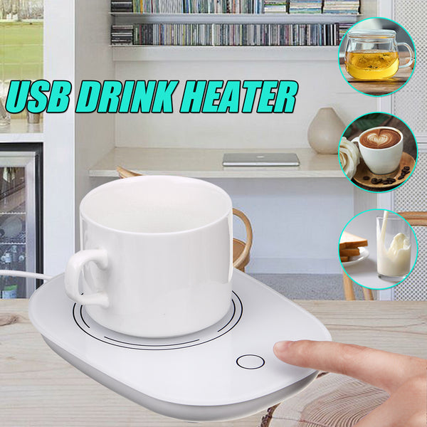 Smart Cup Warmer Heat USB Beverage Mug Mat Office Tea Coffee Heater Pad Timing