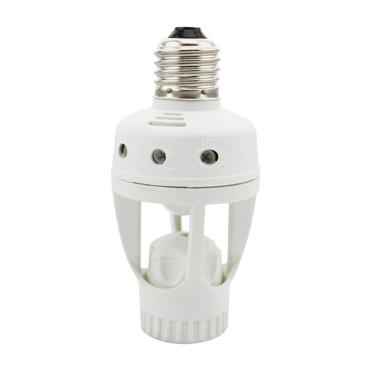 Infrared PIR Motion Sensor 360 Degree Timer E27 LED Bulb Adapter Lamp Holder Converter AC110V/220V