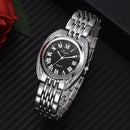High-end Ladies Roman Numerals Quartz Watch Fashion Casual Steel Belt Women Watch