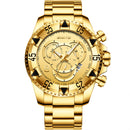 GIMTO GM259 Fashion Men Business Stainless Steel Band Three Dial Date Display Quartz Watch