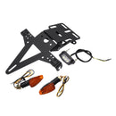 Adjustable Motorcycle License Plate Holder + Turn Signal Lights + Rear brake Tail Light