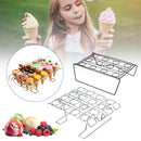 12/16 Holes Cupcake Cone Baking Cooling Rack Ice Cream Stand Holder Counter Display