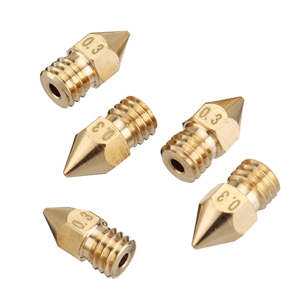 5PCS 1.75mm/0.3mm Copper Thread Extruder Nozzle For 3D Printer