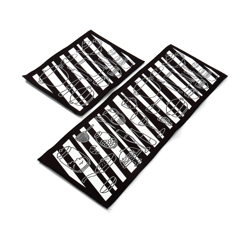 2Pcs Kitchen Floor Carpet Non-Slip Area Rug Bathroom Door Floor Mat Set