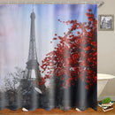 180X180CM Eiffel Tower Waterproof Polyester Shower Curtain Bathroom Bathe Cloth