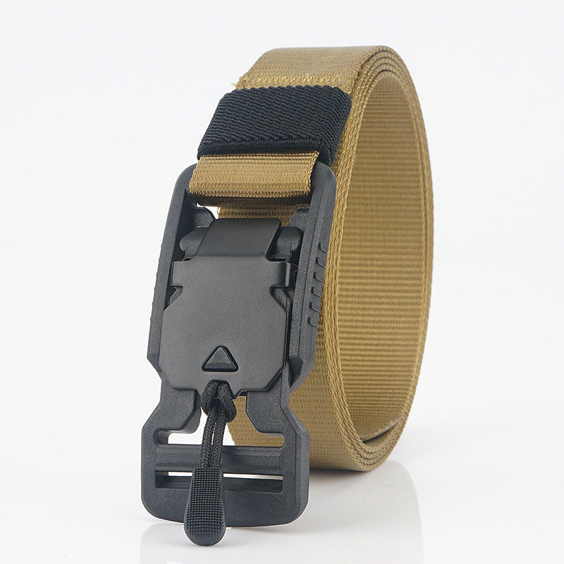 AWMN 25W 125cm Nylon Tactical Belt Outdoor Leisure Waist Belts with Funch Free Buckle Magnet Buckle