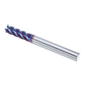 Drillpro D4/5/6/8/10mm HRC60 4 Flutes Milling Cutter L75mm Blue NACO Coated Tungsten Carbide Milling Cutter CNC Tool