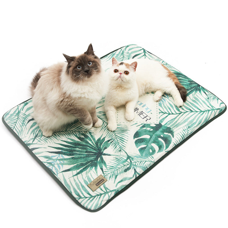 Dog Cooling Mat Pet Cat Chilly Breathable Non-Skid Summer Cool Bed Pad Cushion Pet Carpet