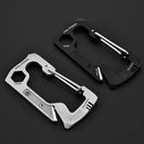LAOTIE Multifunctional EDC Buckle Tool D-shaped Stainless Steel Hiking Climbing Carabiner Hook Outdoor Survival Tools
