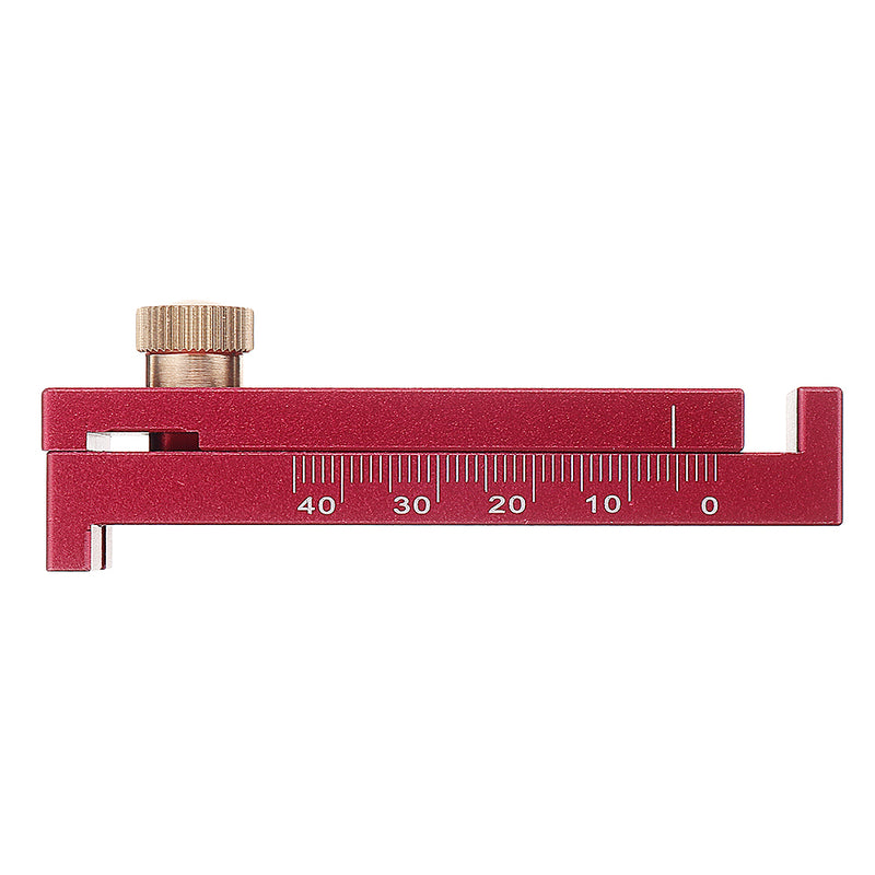 T1/T2 Aluminum Alloy Sawtooth Ruler Woodworking Gap Gauge Depth Measuring Ruler Marking Gauge Table Saw Slot Adjuster Mortise and Tenon Tool Tenonmaker