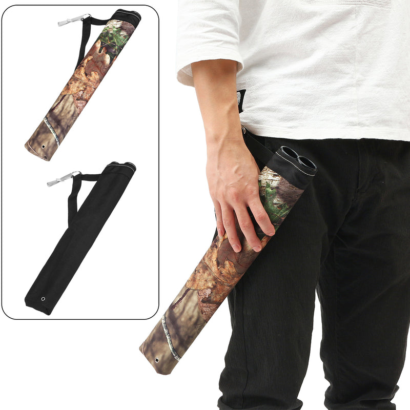 Portable 2 Tube Archery Quiver Clip Hip Waist Holder Bag Bow Hunting Accessories