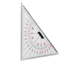 2pcs Navigation Triangular Protractor 300mm Acrylic Hypotenuse Nautical Squares