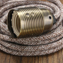 E27 3M Wire Vintage Fabric Flex Cable Pendant Light Bulb Adapter Lamp Holder Socket