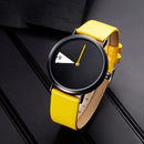 SHENGKE SK K0090 Creative Dial Fashion Women Casual Funny Leather Band Quartz Watch