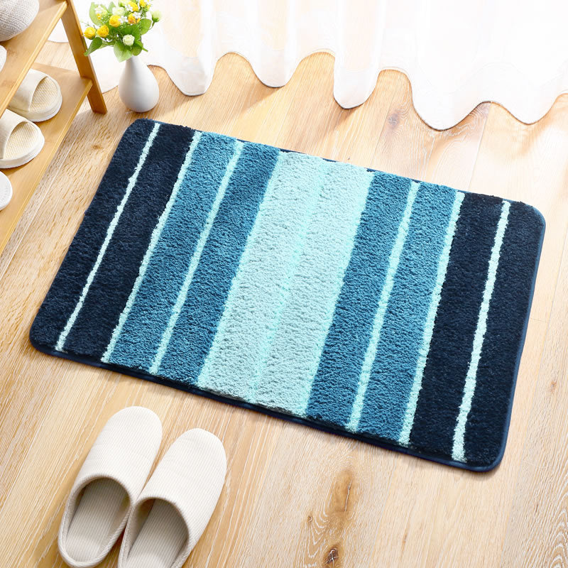 Honana MT-815 50x80cm Modern Minimalist Mat Anti-Skid Gradient Stripe Rugs Carpet Home Bathroom Mat