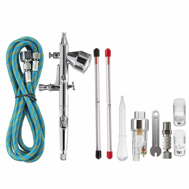 9cc Dual Action 3 Airbrush Air Compressor Kit Craft Cake Paint Art Spray Gun