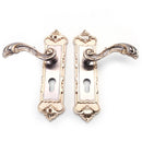 Mechanical Interior Door Handle Cylinder Lock Lever Latch Home Security Set