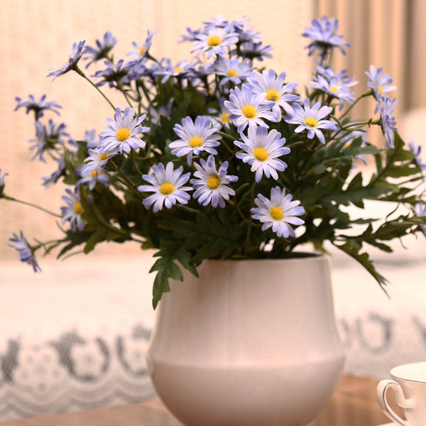 10PCS/ Artificial 9 Heads Korean Small Daisy Flowers Home Furnishing Garden Style Decorations