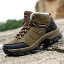 High-top Thicken Winter Warm Cotten Men Shoes Anti-ski Anti-puncture Plus Velvet Outdoor Hiking Shoes