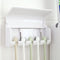 Toothbrush Holder Automatic Toothpaste Dispenser Wall Mount Rack Bathroom Tools Set
