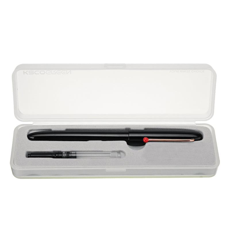 KACO RETRO Fountain Pen Hooded EF Nib Plastic Dot Clip Pen with Box Gift Ink Cartridges Pens