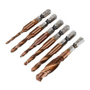 Drillpro HSS Co M35 Cobalt Combination Drill Tap Bit M3-M10 Deburr Countersink Drill Bit