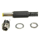 2X 2.1mm x 5.5mm DC Connector Male Plug And Female Panel Mount Socket