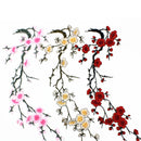 Plum Blossom Flower Applique Clothing Embroidery Patch Fabric Sticker Iron On Patch Sewing Repair