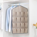 Oxford Cloth 16 Grid Hanging Bag Door Back Debris Storage Bag Cloth Hanger