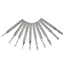 10pcs/Set Ball Nose End Milling Cutter Set Carbon Steel 1mm-3.175mm CNC Milling Cutter