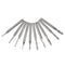 10pcs/Set Ball Nose End Milling Cutter Set Carbon Steel 1mm-3.175mm CNC Milling Cutter