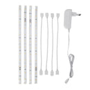 4PCS 30CM Waterproof 3528 SMD Flexible LED Cabinet Strip Light TV Backlighting + EU Plug Power Adapter