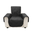 Black Microfiber Pet Dog Kids Couch Sofa Furniture Protector Cover Strap Waterproof Chair Covers