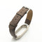 Metal Tainless Steel Frame Braided Leather Strap Replacement for Xiaomi Miband 2