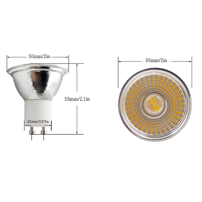 GU10 COB 5W AC220V Dimmable Ceramic LED Bulb Spotlight Ceiling Lamp Downlight Living Room Lighting