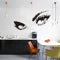 50 x 95cm Big Black Sexy Eyes Wall Stickers Beautiful Eyes Wall Decal Home Wall Decor