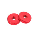 10Pcs M6 Manual Knurled Thumb Aluminum Alloy Screw Nut Spacer Flat Washer