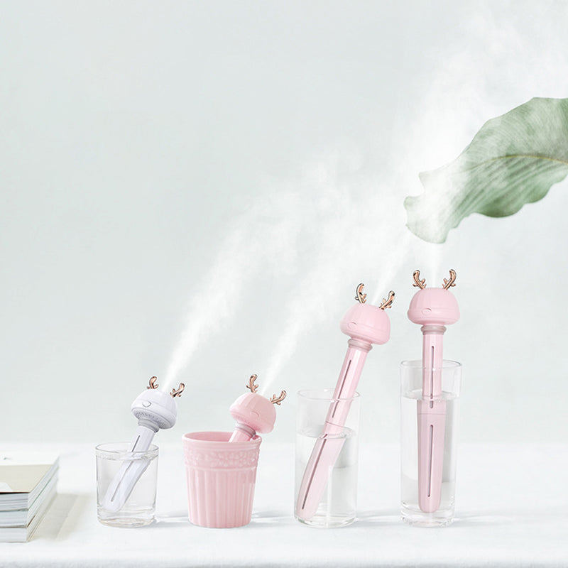 Portable Air Humidifier Purifier Mini Deer Rabbit Detach Bottle Aroma Diffuser Mist Maker For Home Office