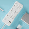 ZMI 6AC Socket + 2 USB Output Power Strip 18W Fast Charge Power Socket USB Charger for iPhone X XR Xiaomi Huawei