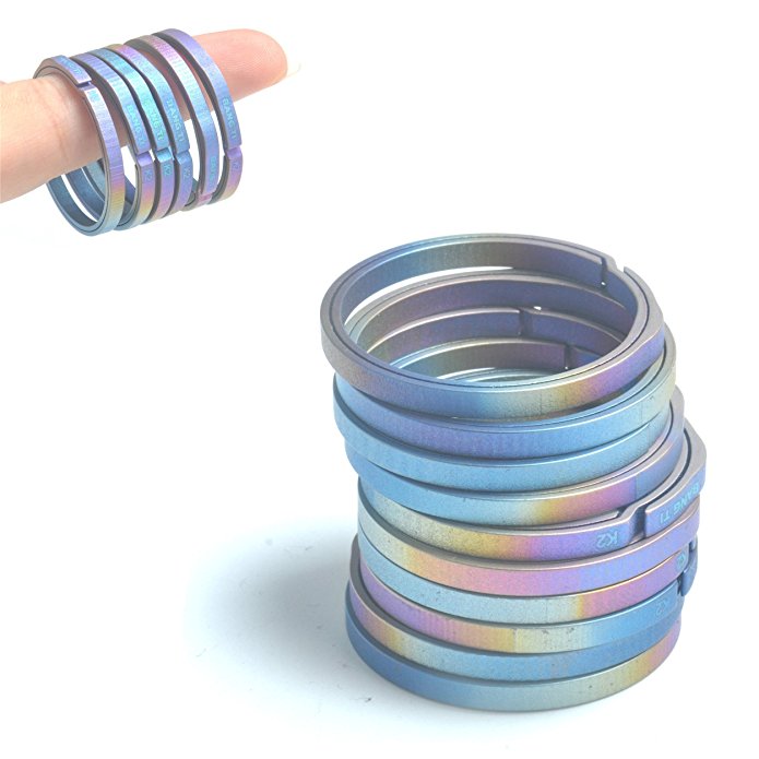 BANG TI K2 32mm Colorful Titanium Key Ring Nail Saving Flexible Keyring