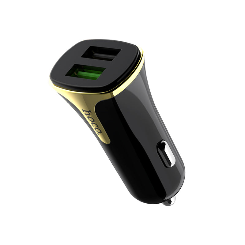 HOCO 3.4A QC3.0 Double Port Fast Charging USB Car Charger For iPhone X XS XR HUAWEI P30 XIAOMI Universal Car
