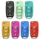 For VW Golf Passat Beetle Jetta Polo Bora 3 Button Car Key Fob Case Replacement 7 Colors