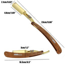 Plastic Handle Straight Edge Stainless Steel Barber Razor Folding Shaving Without Blade