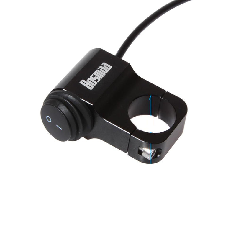 BOSMAA 7/8inch 22mm ON/OFF Headlight Switch For LED Fog Spot Light Motorcycle Waterproof Aluminum Alloy Switch