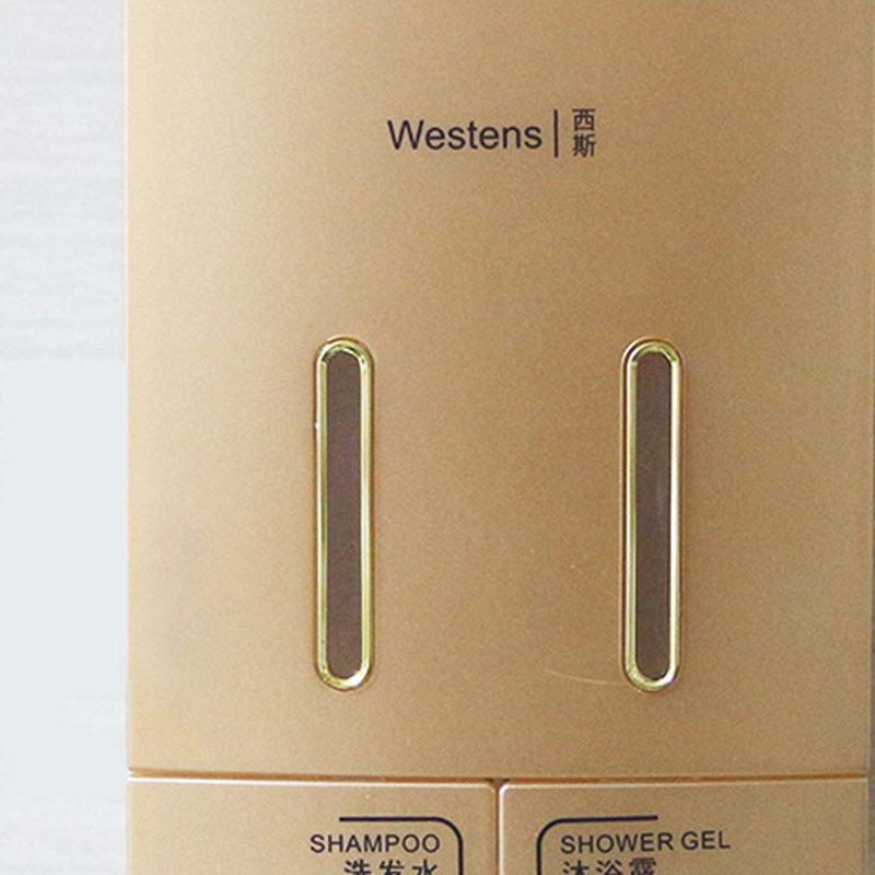 Wall Mounted Double Manual Liquid Soap Dispenser Hand Pressing Lotion Container