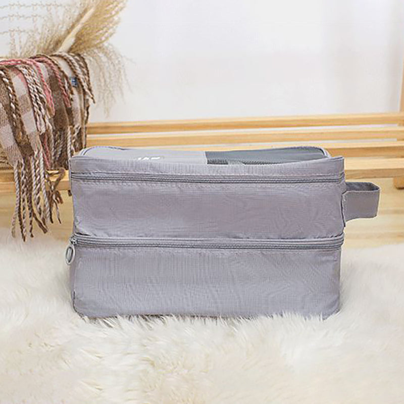 Large-Capacity Travel Waterproof Dry Wet Separation Storage Shoe Box Dustproof Shoe Bag Wash Bag