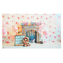 5x3ft Pink Balloon Fireplace Cabinet Photography Backdrop Studio Prop Background