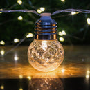 3.8M Solar Powered 10 LED Pineapple Hanging Bulb String Light Christmas Outdoor Party Patio Decor
