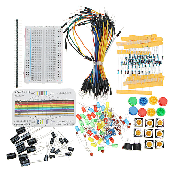 Resistor Buzzer Breadboard LED Dupont Cable Electronic Element Starter Kits