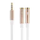 KYIN 1 Male to 2 Female 3.5mm Earphone Audio Splitter Cable Headset Audio Cable Adapter